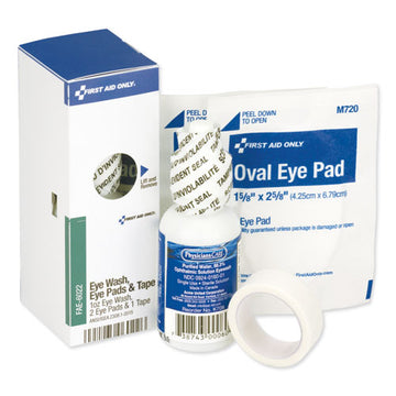 First Aid Only™ Smartcompliance Eyewash Set With Eyepads And Adhesive Tape, 4 Pieces freeshipping - TVN Wholesale